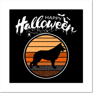 Funny Happy Halloween Beautiful German Shepherd Men Women Posters and Art